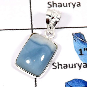 Blue Opal G - BPS831-Beautiful Mix Cabochon Gemstones Handmade Small Bezel Pendants 925 Sterling Silver Blue Opal G - BPS831-Beautiful Mix Cabochon Gemstones Handmade Small Bezel Pendants 925 Sterling Silver