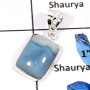 Blue Opal G - BPS831-Beautiful Mix Cabochon Gemstones Handmade Small Bezel Pendants 925 Sterling Silver