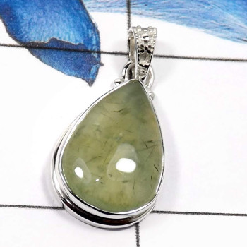 Phrynite Cab E - ISP583-Glorious Gemstone Phrynite Wholesale Chunky Pendants 925 Sterling Silver