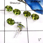 3 Pairs Peridot E - SSE845-7x9 Oval 3 Pairs Exclusive Colorful Gemstone Handmade Stud Earrings 925 Sterling Silver