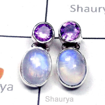 Rainbow H - SSE993-Small Size Exclusive Silver Stud Earring