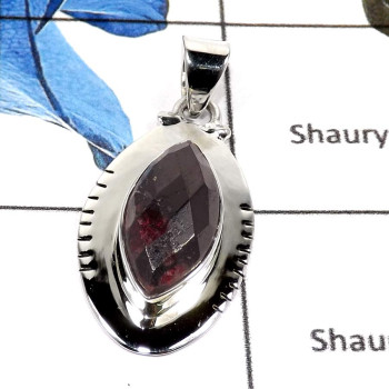 Eudialyte A - SD484-Exclusive Edudialyte Cut Gemstone Designer Wholesale Pendants 925 Sterling Silver