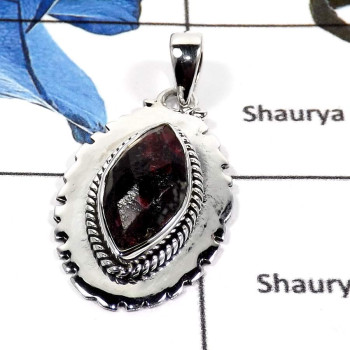 Eudialyte  D - SD484-Exclusive Edudialyte Cut Gemstone Designer Wholesale Pendants 925 Sterling Silver