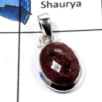 Eudialyte  F - SD484-Exclusive Edudialyte Cut Gemstone Designer Wholesale Pendants 925 Sterling Silver