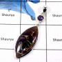 Mohave Amethyst Copper & Amethyst A - SD482-Attractive Mohave Amethyst Copper & Amethyst Two Stone Designer Pendants 925 Sterlin