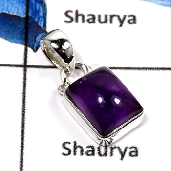 Amethyst Cab A - SD479-Exclusive Amethyst Gemstone Handmade Designer Wholesale Pendants 925 Sterling Silver