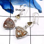 Crazy Lace Agate & Citrine A - SPE779-Gorgeous Two Stone Crazy Lace Agate & Citrine Cut Wholesale Earrings 925 Sterling Silver