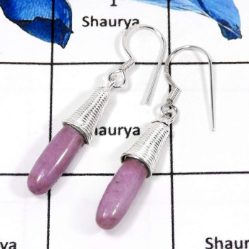 Phosphoderite B - SDE617-Glorious Gemstone Phosphoderite Wholesale Designer Drop Earrings 925 Sterling Silver