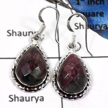 Eudialyte E - SDE607-Natural Cut Eudialyte Gemstone Designer Wholesale Earrings 925 Sterling Silver Eudialyte E - SDE607-Natural Cut Eudialyte Gemstone Designer Wholesale Earrings 925 Sterling Silver