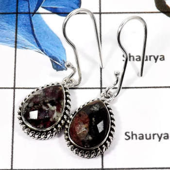 Eudialyte O - SDE607-Natural Cut Eudialyte Gemstone Designer Wholesale Earrings 925 Sterling Silver Eudialyte O - SDE607-Natural Cut Eudialyte Gemstone Designer Wholesale Earrings 925 Sterling Silver