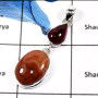 Crazy Lace Agate & Garnet Cab A - SD471-Stunning Two Stone Crazy Lace Agate & Garnet Cab Wholesale Pendants 925 Sterling Silver