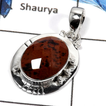Mahagoni Jasper D - SD465-STUNNING CHECKER CUT MAHAGONI JASPER DESIGNER PENDENT 925 STERLING SILVER Mahagoni Jasper D - SD465-STUNNING CHECKER CUT MAHAGONI JASPER DESIGNER PENDENT 925 STERLING SILVER