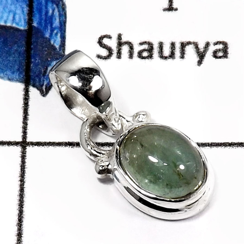 Tourmaline Cab E - SD452-Glorious Tourmaline Cabs Light  Weight Designer Pendants 925 Sterling Silver