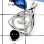 Black Onyx cab C - SD422-Exclusive Party Wear Handmade Designer Wholesale Pendants 925 Sterling Silver