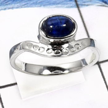Blue Kyanite O - RSS826-Amazing Cab & Cut Handmade For Girl's Rings 925 Sterling Silver