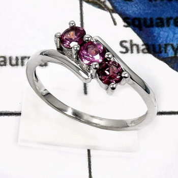 Rhodolite Garnet G - RSS817-Amazing Cut Gemstones Designer Fashion Rings 925 Sterling Silver