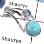 Larimar & Blue Topaz E - SSP744-ATTRACTIVE NEW PARTY WEAR DESIGNER PENDANTS 925 STERLING SILVER