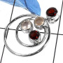 Garnet & Rose Quartz H - SSP739-Amazing Cut Gemstones Fashionable Party wear Designer Pendants 925 Sterling Silver