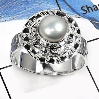 Pearl L - SDR515-Latest New Design Handmade Wholesale Rings 925 Sterling Silver