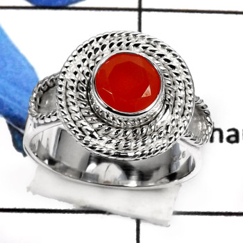 Carnelian Cut C - RSS793-Valentine Special Stunning Cut Gemstone Fashion Ring 925 Sterling Silver Carnelian Cut C - RSS793-Valentine Special Stunning Cut Gemstone Fashion Ring 925 Sterling Silver